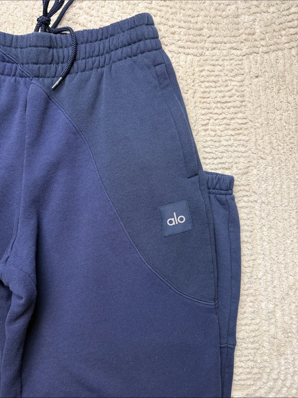 ALO YOGA Make Waves Sweatpants Navy Tonal Size XS